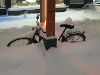 bicycle in the snow